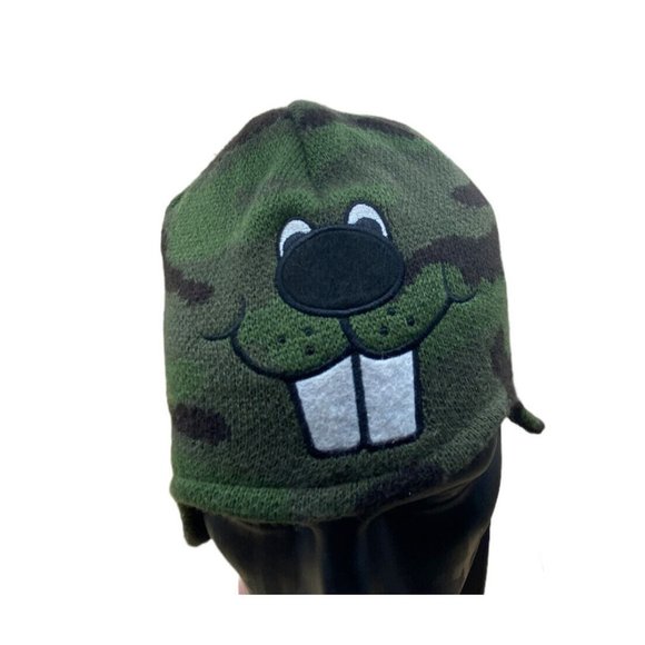 Stihl Chainsaw Outfitters Child Beanie with Flaps Rare Buzz The Beaver Camo